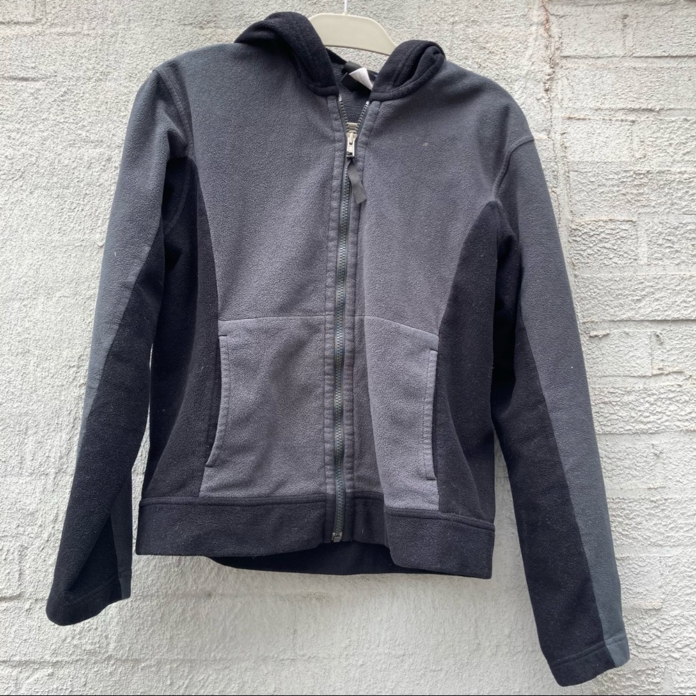 Patagonia Grey and Black Fleece Jacket, Medium